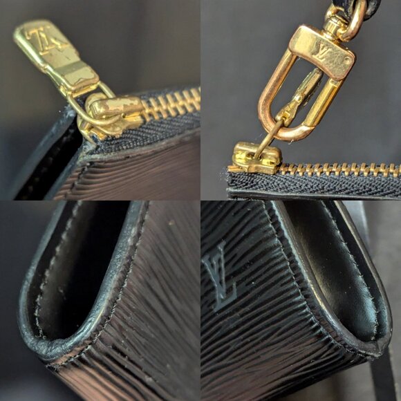 LOUIS VUITTON Black Epi Leather Accessories Pochette 24 Bag - Picture 13 of 15
